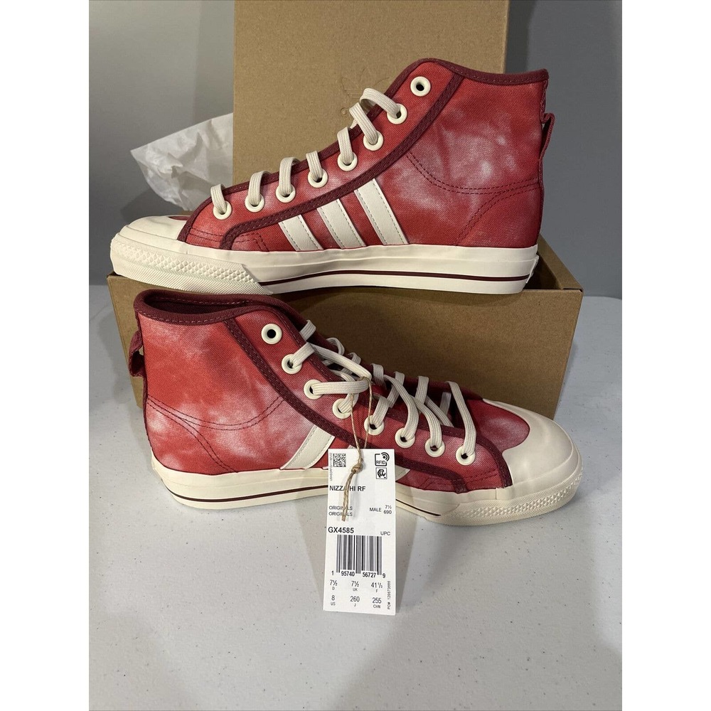 adidas Originals Men's Nizza Hi Rf Sneaker - Choose Size 8 Color Red